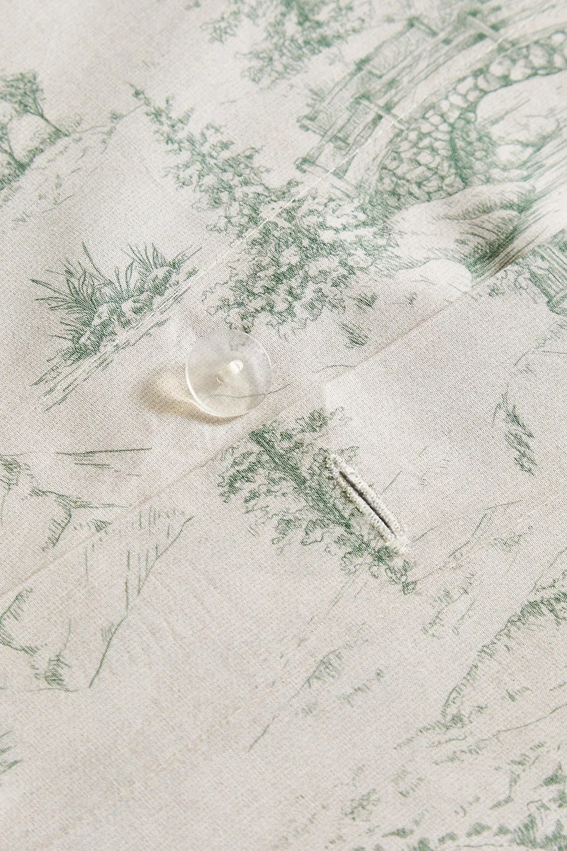 CHRISTMAS TOILE DE JOUY PERCALE DUVET COVER