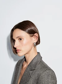 Veste de tailleur chinée avec ceinture