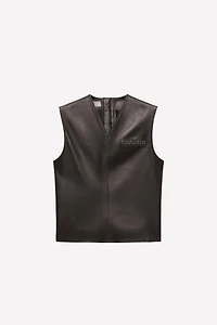STUDDED LEATHER VEST LUDOVIC DE SAINT SERNIN x ZARA