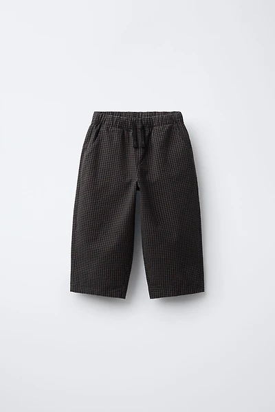 PANTALON BAGGY À CARREAUX VICHY