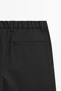 wool blend cool darted pants