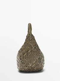 Mini sac tressé cuir nappa