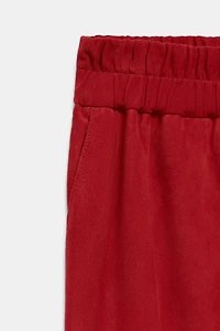 ZW COLLECTION 100% LEATHER MIDI SKIRT