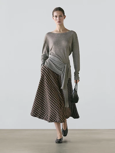 Flared with check detailing