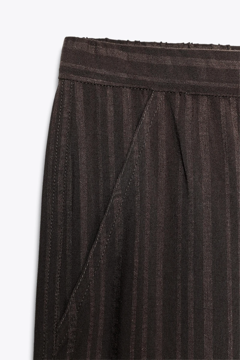 STRIPED FLOWY CARGO PANTS