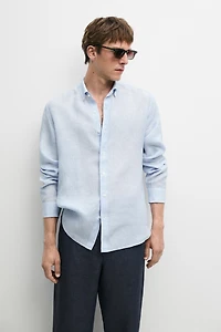 Chemise regular fit 100 % lin milleraies