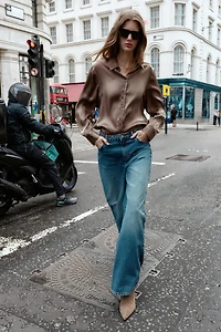 IRIDESCENT FLOWY SHIRT