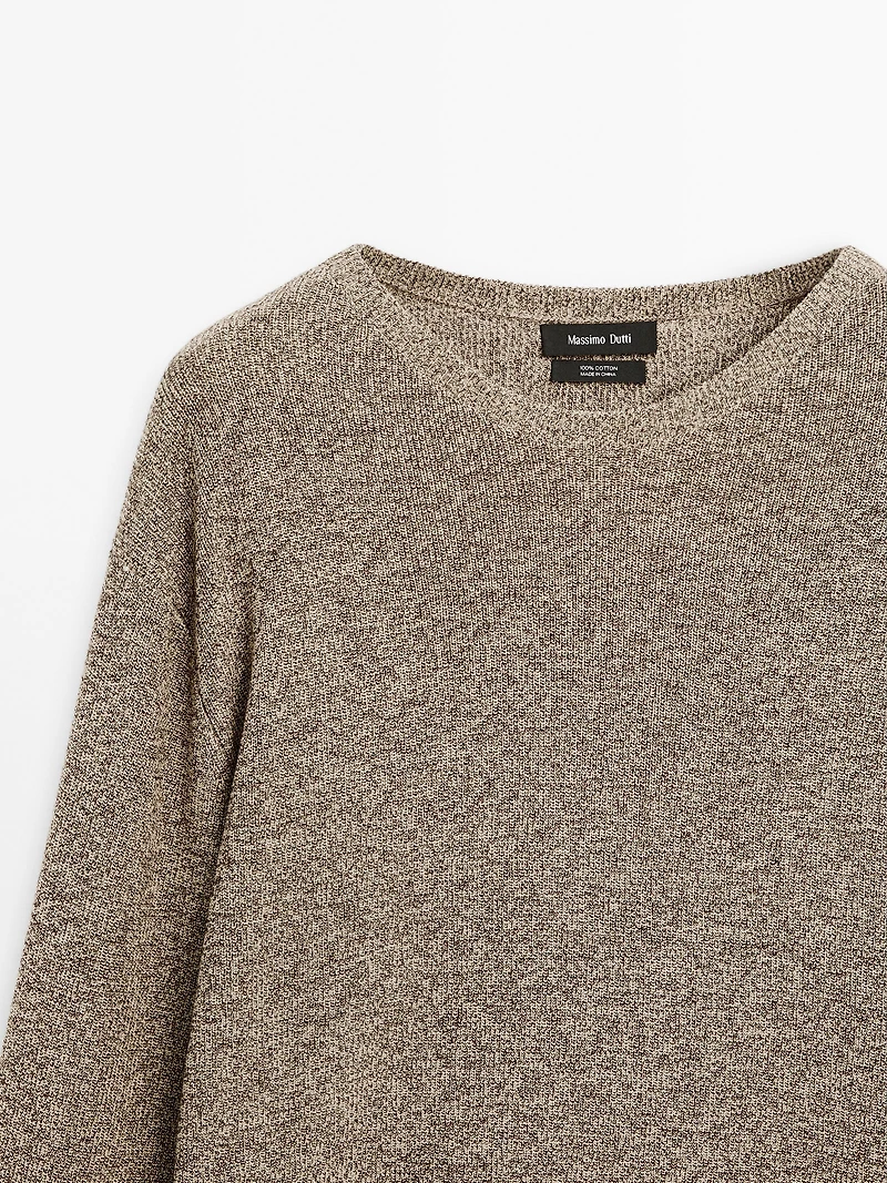 Pull en maille 100 % coton mouliné