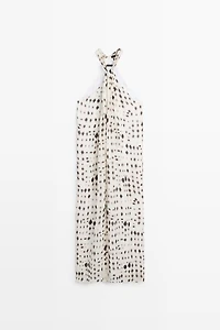 Printed halter dress