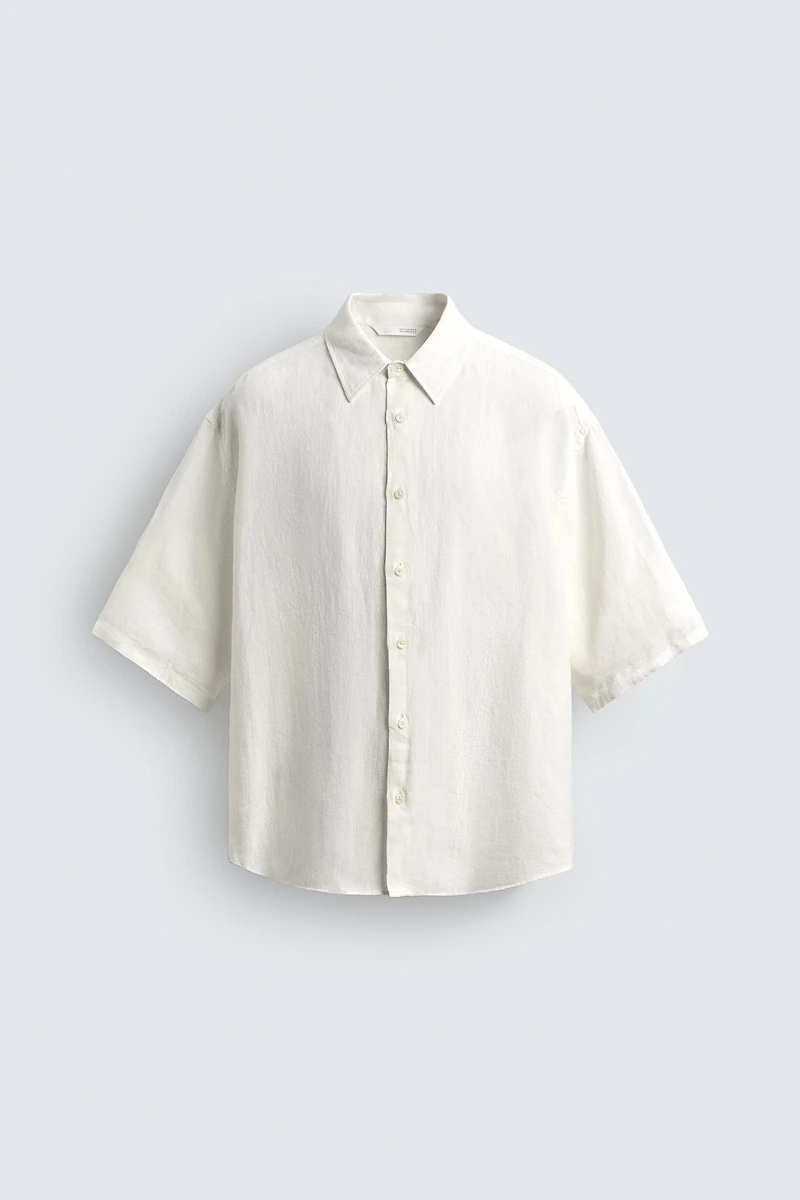 CHEMISE COUPE BOXY 100 % LIN