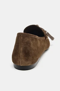 LEATHER TASSEL LOAFERS