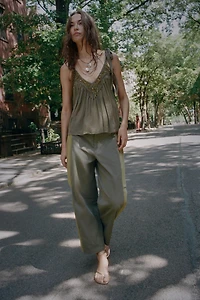 COMBINED CROPPED TROUSERS