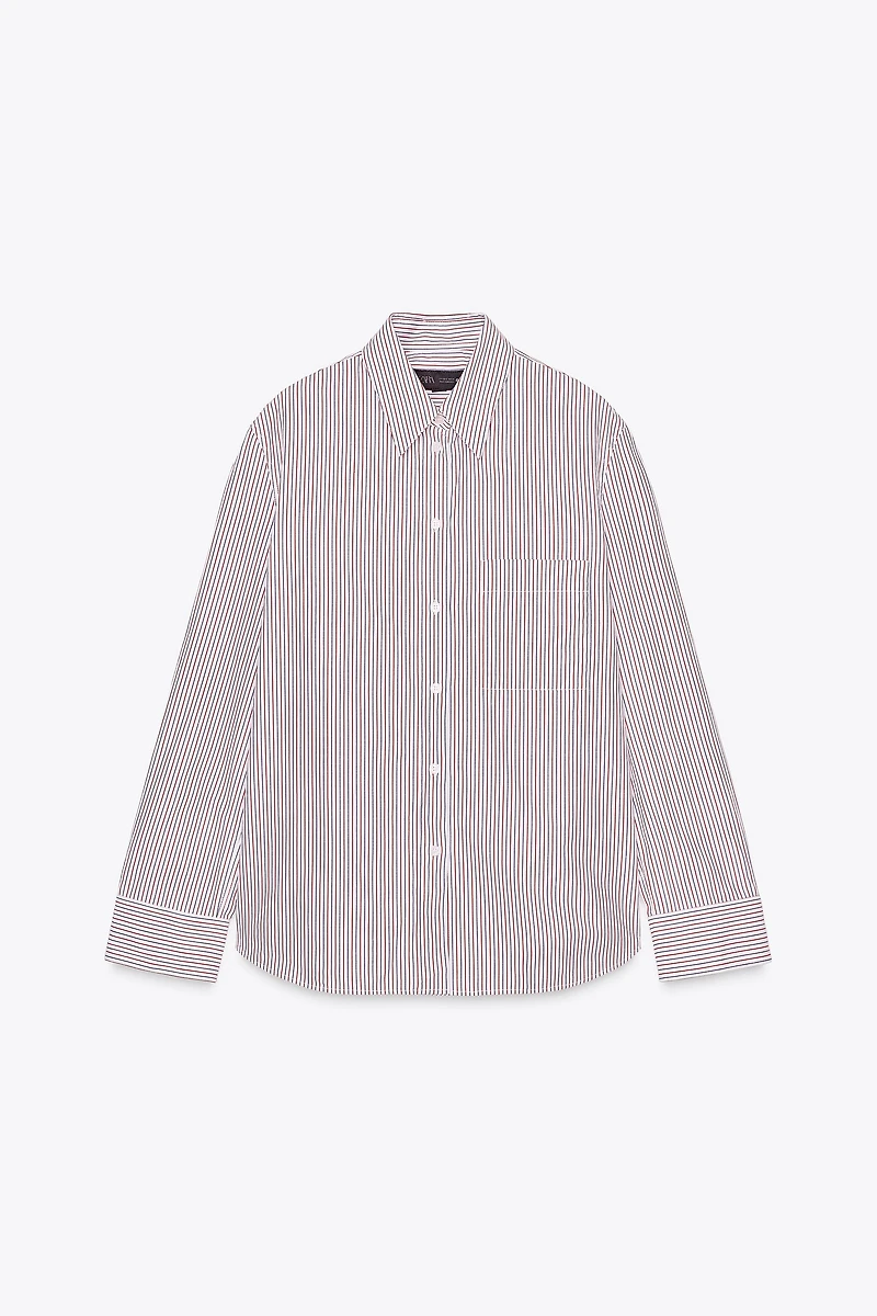 STRIPED POPLIN SHIRT ZW COLLECTION