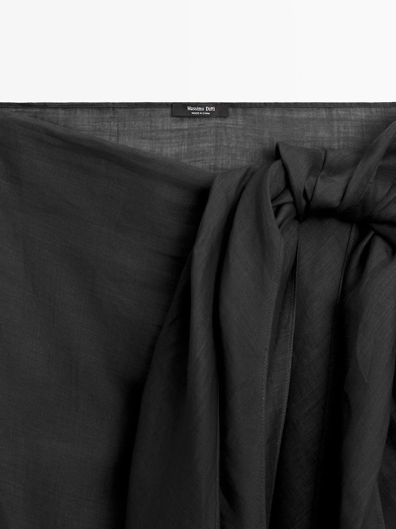 100% ramie pareo skirt