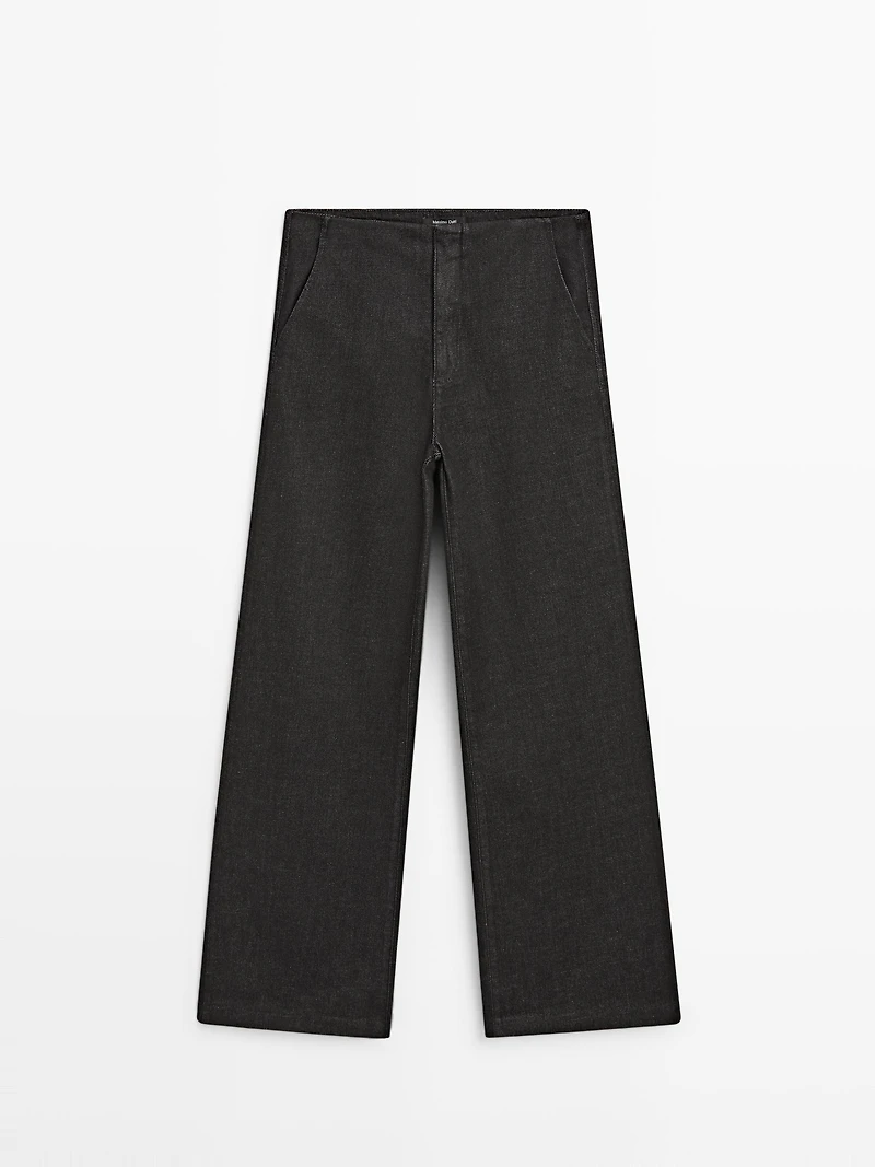 High-waist wide-leg jeans