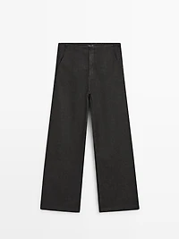 High-waist wide-leg jeans