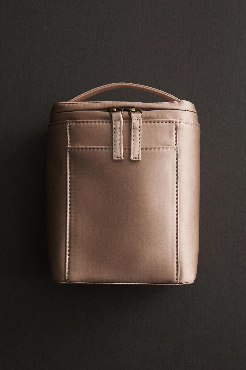 SATEEN BRIEFCASE MAKEUP BAG