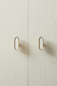 SET OF OVAL MARBLE KNOBS (SET OF 2)