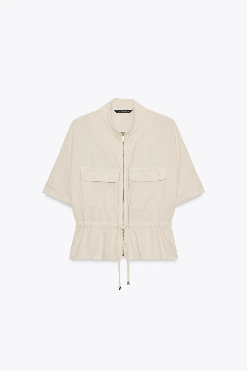 LINEN SAFARI SHIRT