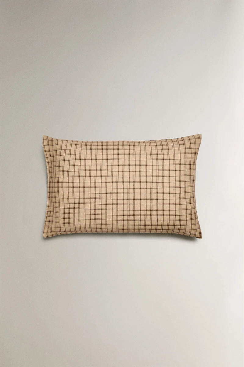 CHECK FLANNEL PILLOWCASE