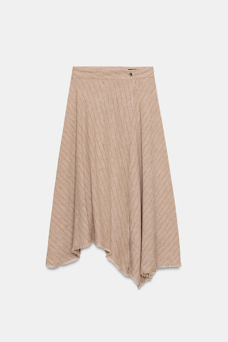 ASYMMETRIC STRIPED SKIRT