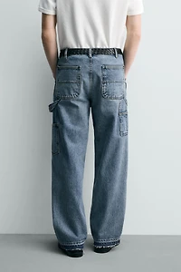 RELAXED FIT CARPENTER POCKET JEANS
