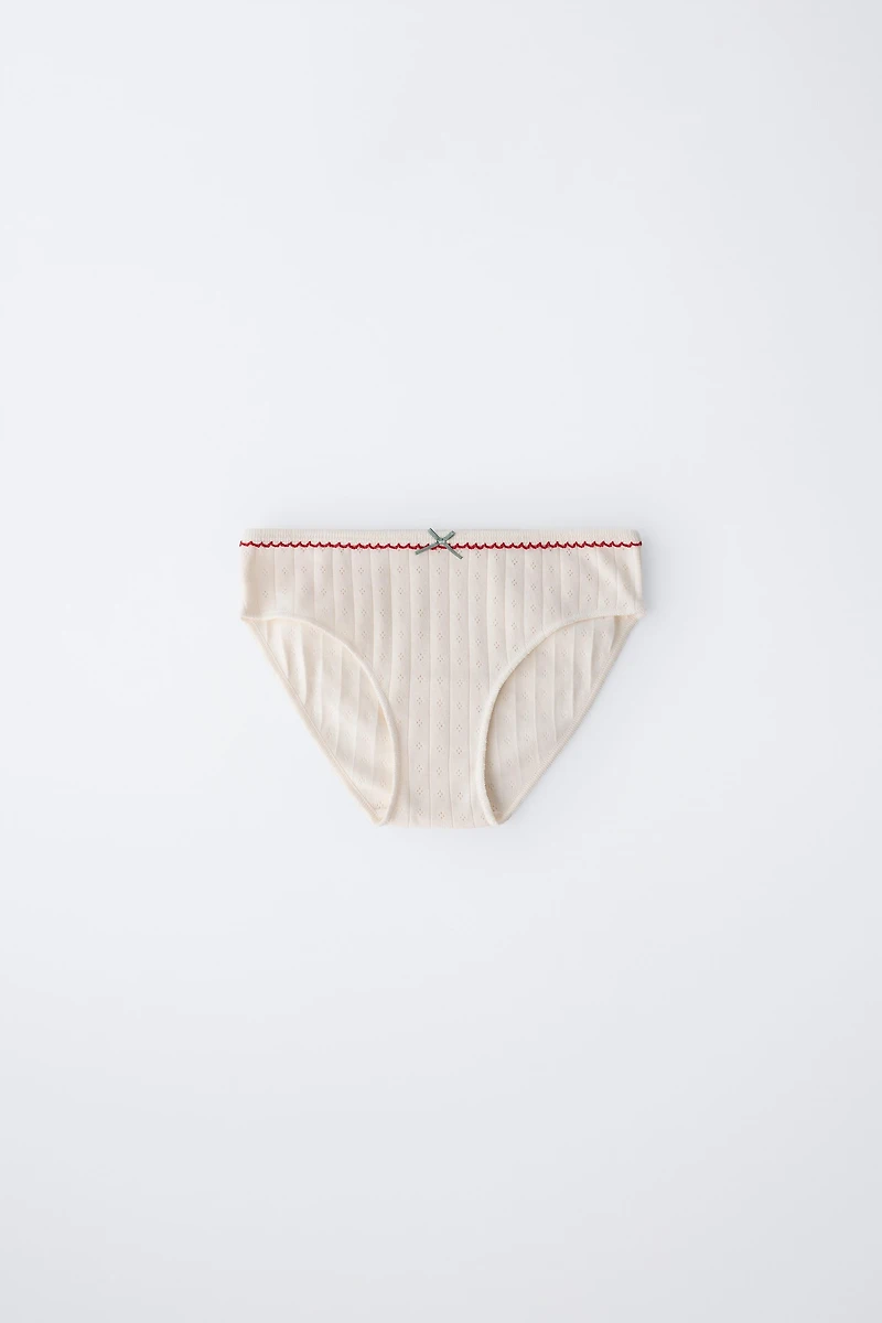 AGES 6-14 / POINTELLE TOP AND UNDERWEAR SET