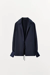 SATIN EFFECT TIE SHIRT