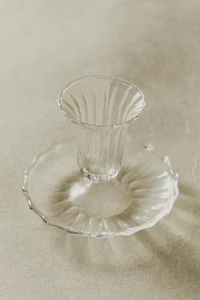 CLEAR GLASS TEALIGHT HOLDER