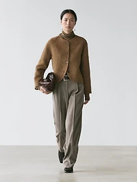 Veste en laine d’alpaga finition brossée