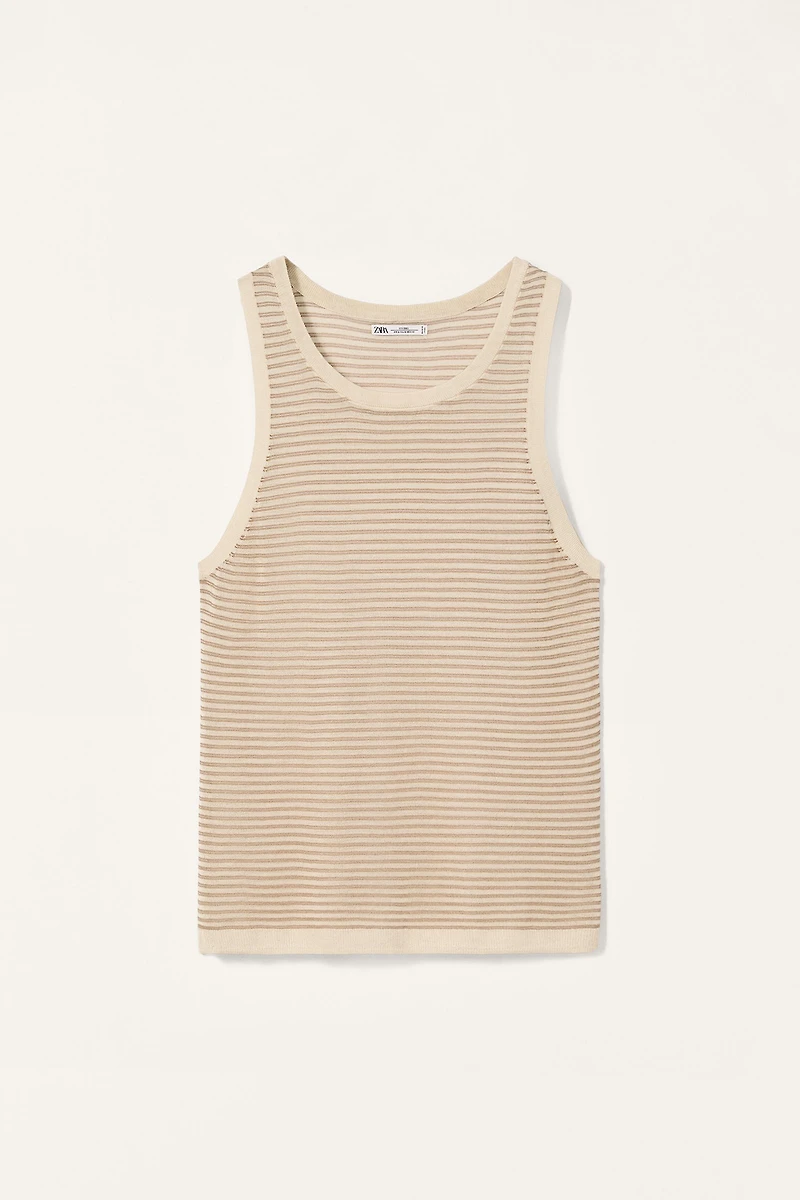 LIMITED EDITION STRIPED KNIT TANK TOP