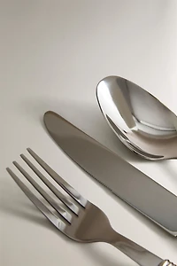 ENSEMBLE COUVERTS MANCHE RAYÉ (LOT DE 4)