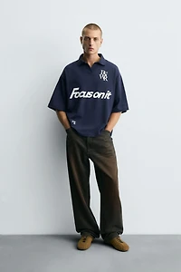TEXT PRINT POLO SHIRT