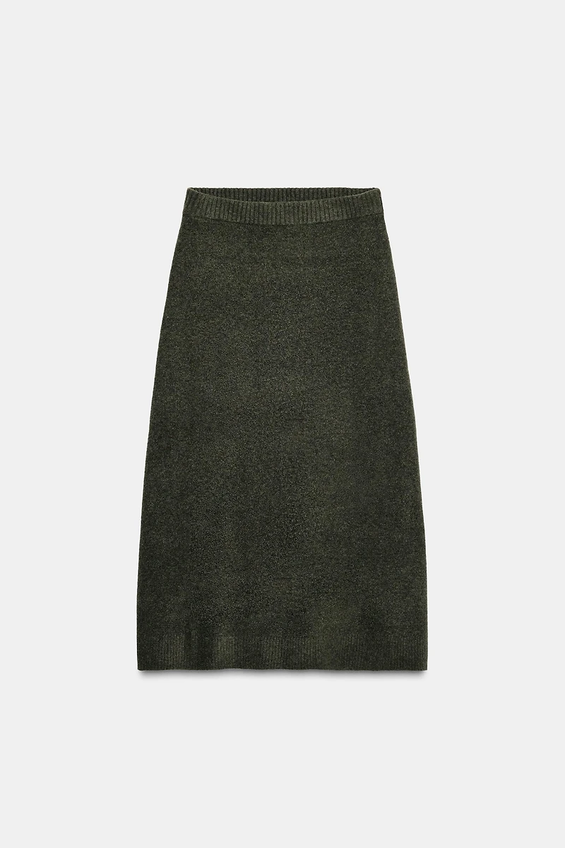 SOFT-TOUCH KNIT MIDI SKIRT
