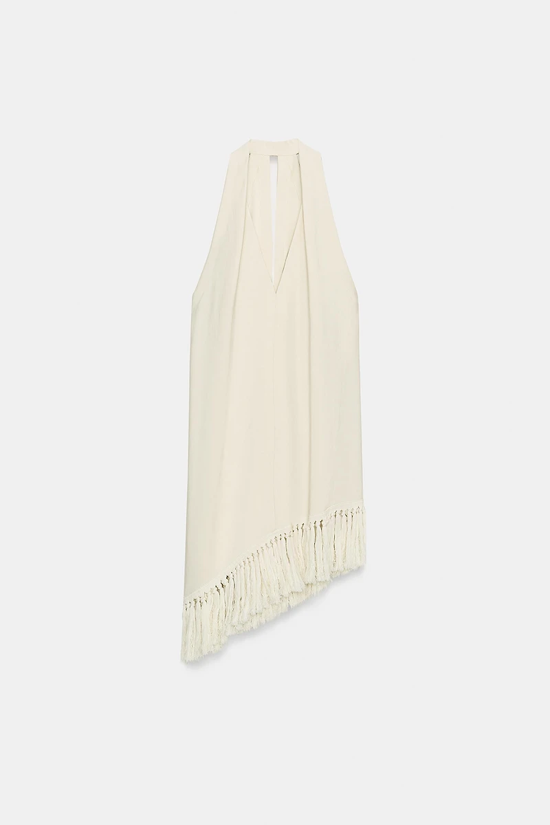 FRINGED HALTER TOP ZW COLLECTION