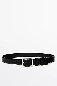 Leather belt with 5 loops - STUDIO