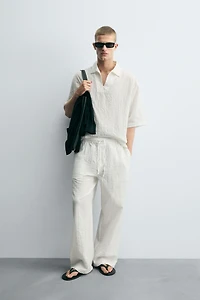 PANTALON COUPE DÉCONTRACTÉE STRUCTURÉ