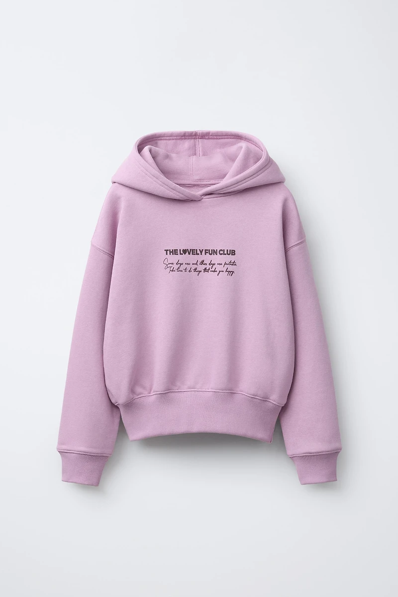 TEXT HOODIE SWEATSHIRT