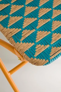 WOVEN FOLDING CHAIR WITH TRIANGLES
