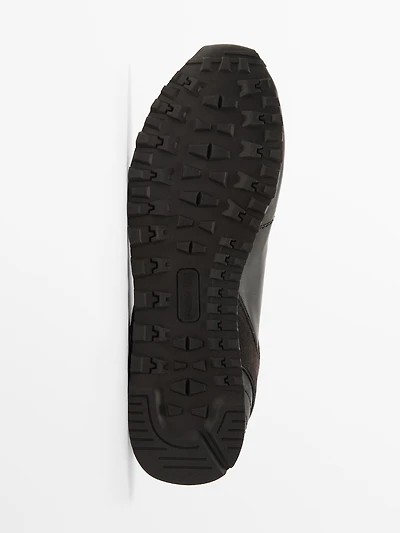 Tennis en cuir à semelle fine