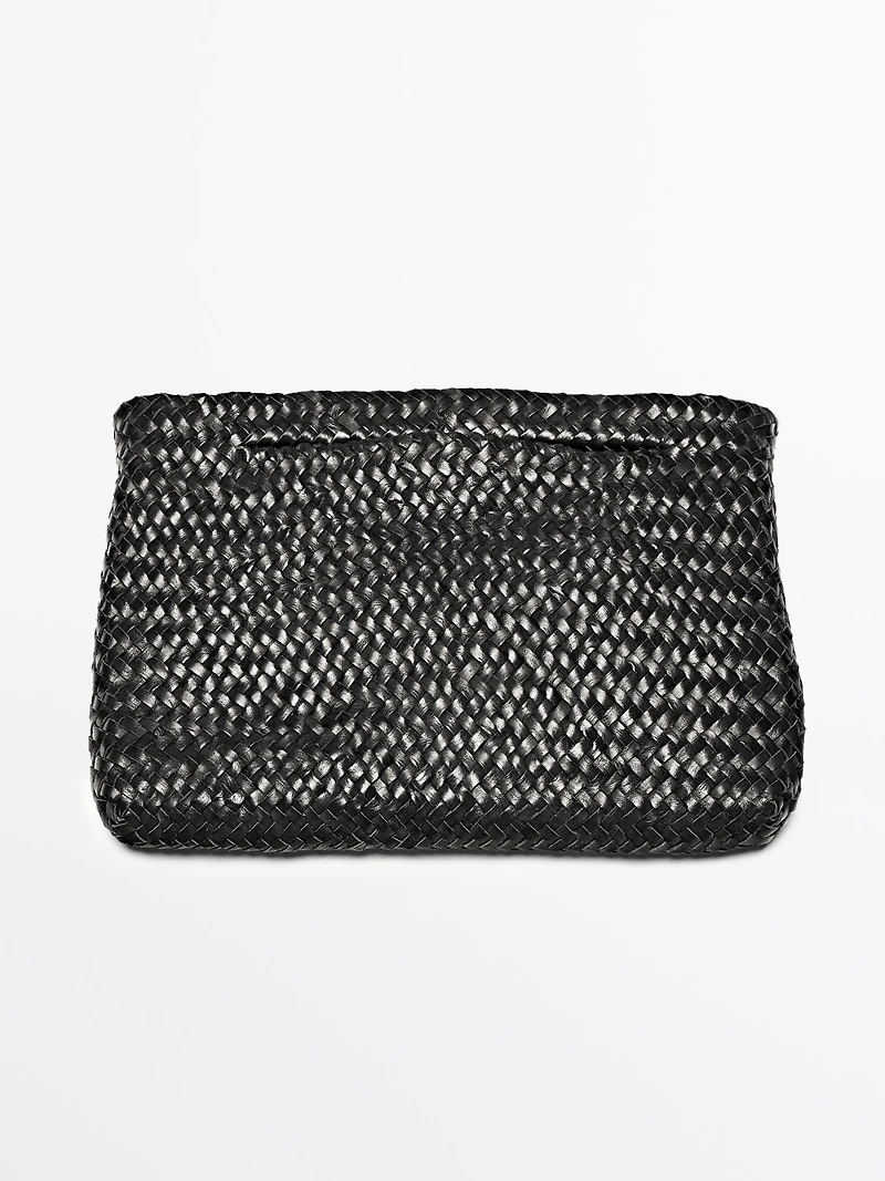Woven nappa leather mini bag