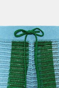 STRIPED KNIT PANTS