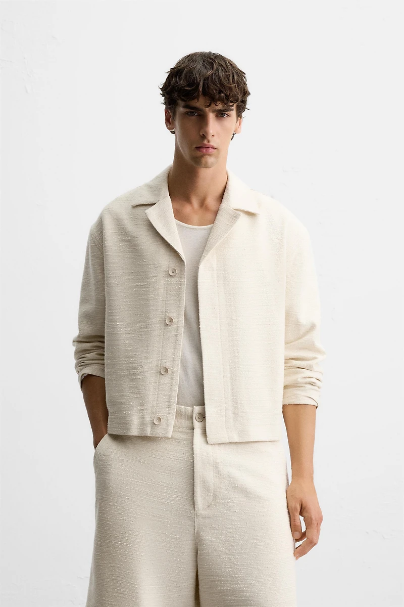 TEXTURED OVERSHIRT