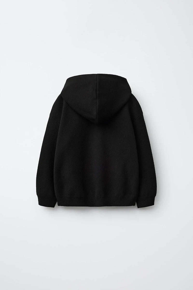SWEAT À CAPUCHE EN MAILLE