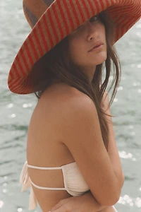 REVERSIBLE STRIPED LINEN HAT