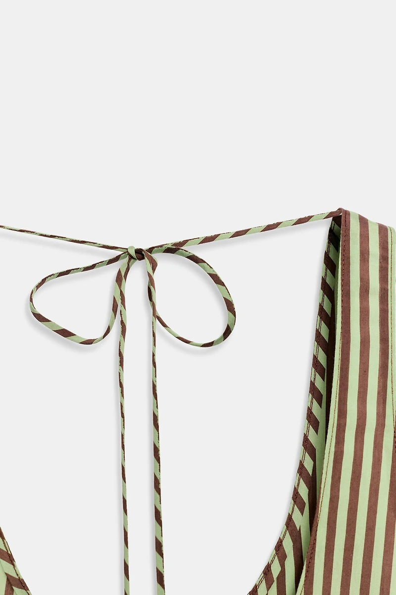 SHORT STRIPED JUMPSUIT
