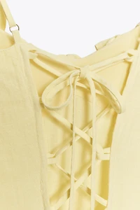 RAMIE MIDI DRESS WITH RUFFLE