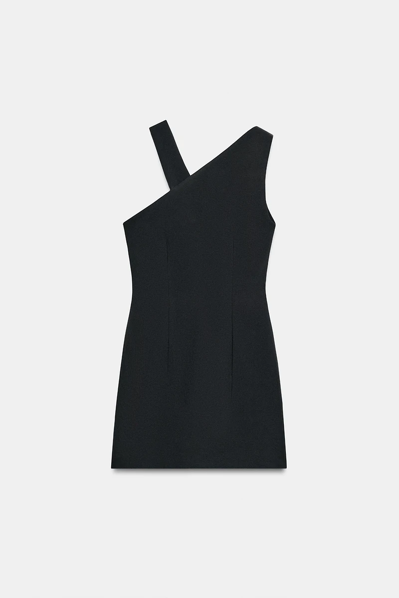 SHORT ASYMMETRIC BUCKLE DRESS