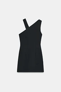 SHORT ASYMMETRIC BUCKLE DRESS