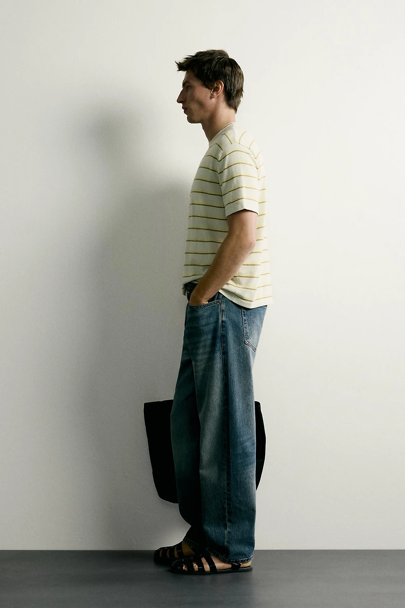 STRIPED REGULAR FIT KNIT T-SHIRT
